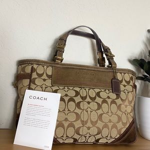 Coach Brown and Tan Tote